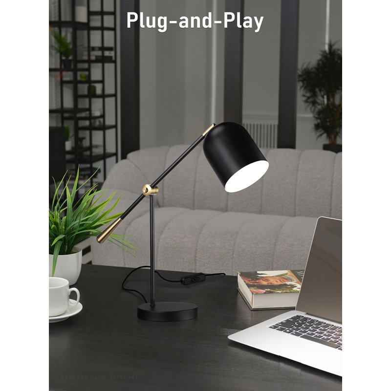 Symple Stuff Skillern Aesthetic Metal Desk Lamp, E26 Base Symple Stuff Skillern Aesthetic Metal Desk Lamp, E26 Base